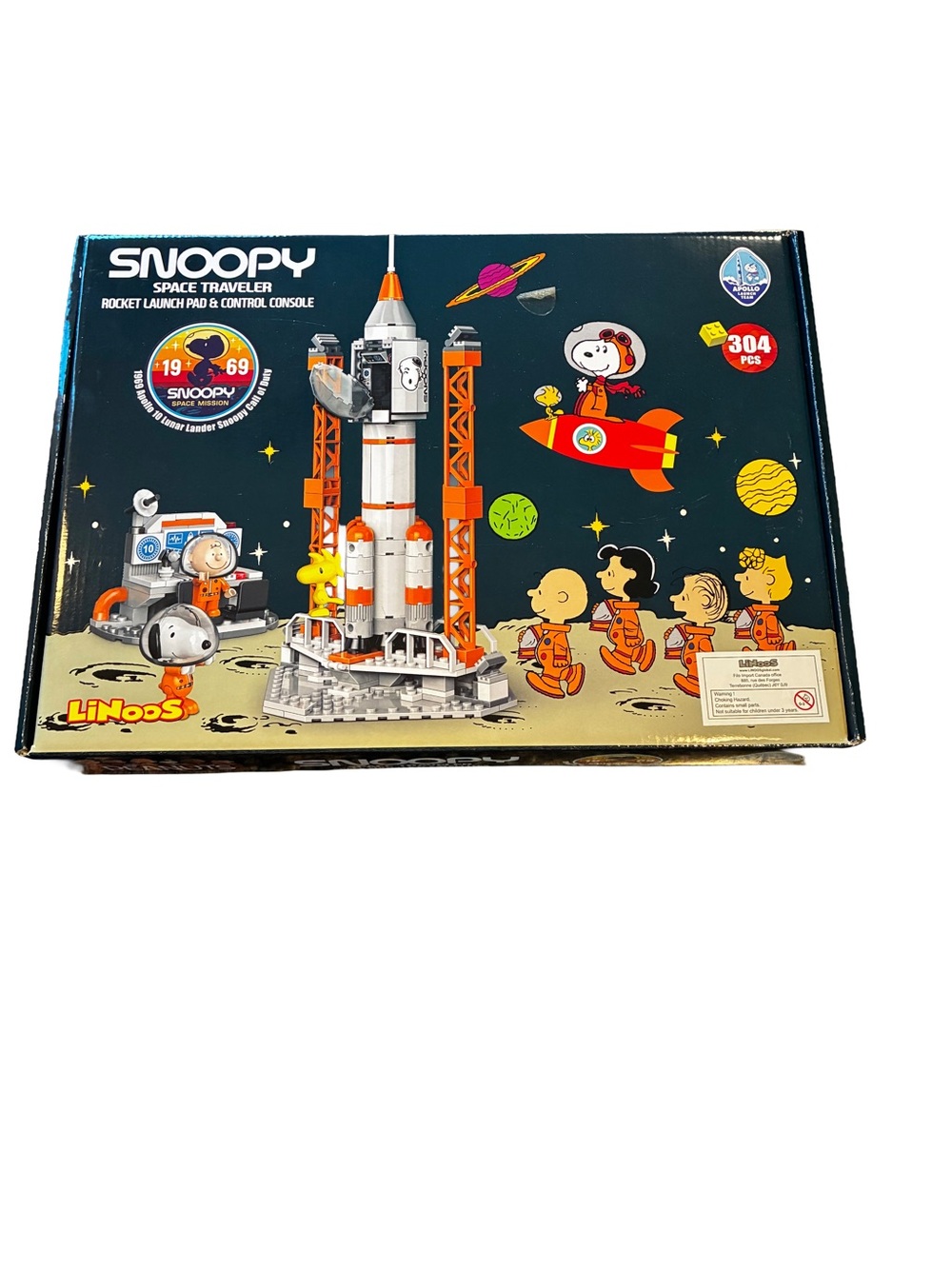 Linoos Peanuts Snoopy Space Rocket Set NIB
